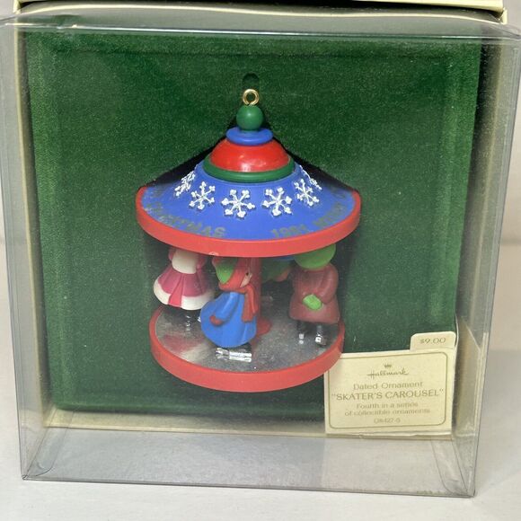 Hallmark Keepsake Ornament "Skaters Carousel" #4 In Series 1981 Christmas - Picture 1 of 8